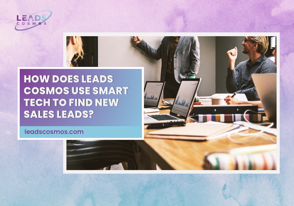 How does Leads Cosmos use smart tech to find new sales leads? 