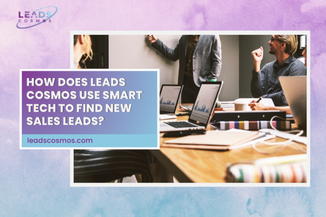 How does Leads Cosmos use smart tech to find new sales leads? 